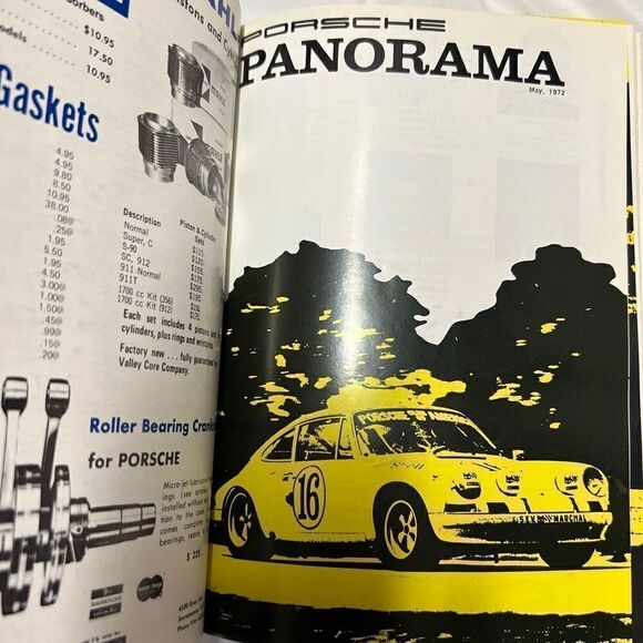 Porsche Panoramic Hardcover Bounded Magazines Vintage 1972 JAN-Dec  PCA - Picture 8 of 15